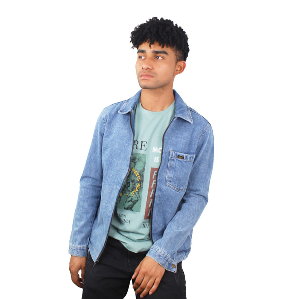 Lec Lee Camisas Blue Jeans Para Hombre Lec Lee Chaqueta Casual De