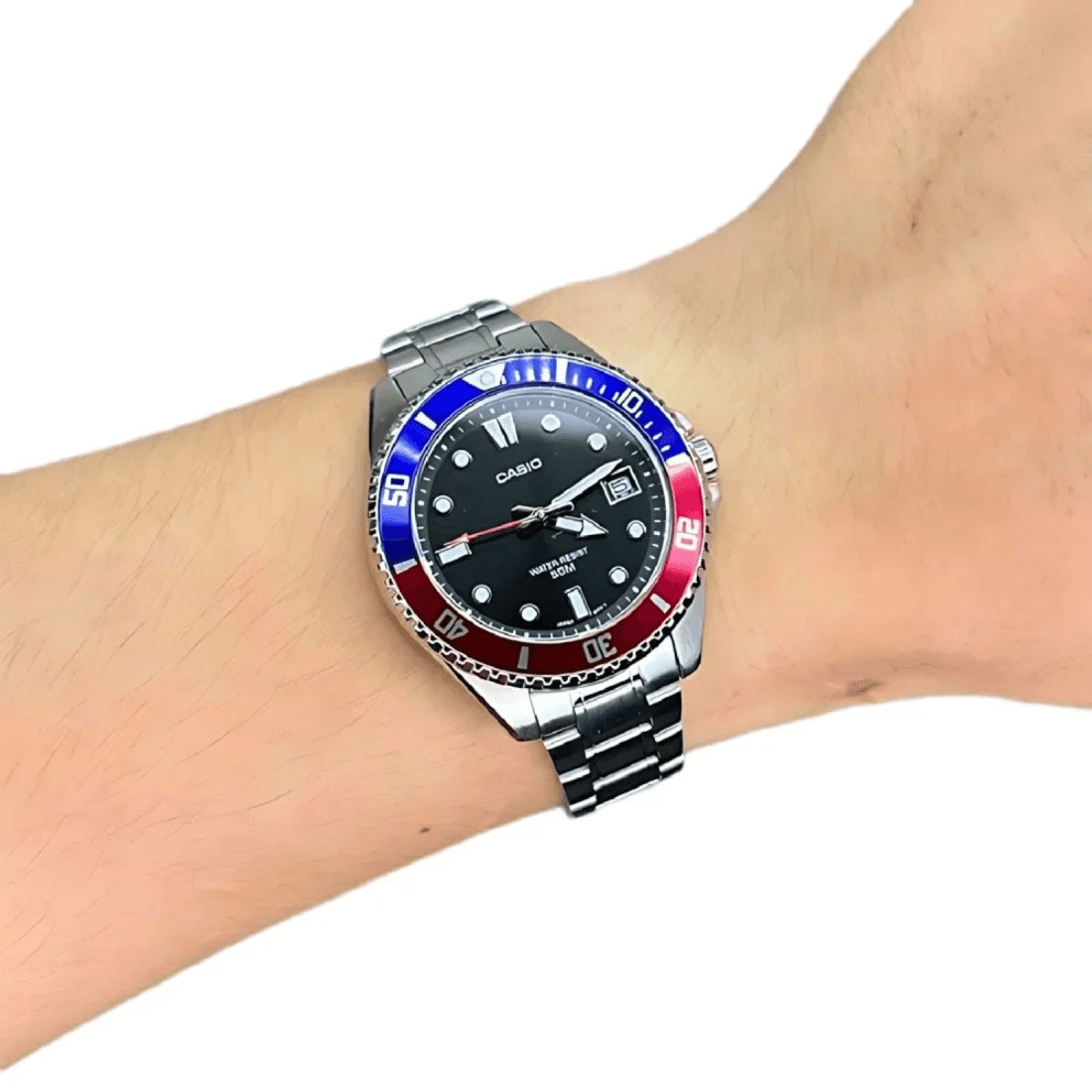 Reloj Casio de Acero para Hombre MDV-107D- Puntos Colombia